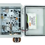 MFR Node open to show battery and circuit board