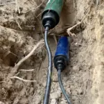 MP406 Soil Moisture Sensors Installed for soil moisture profile