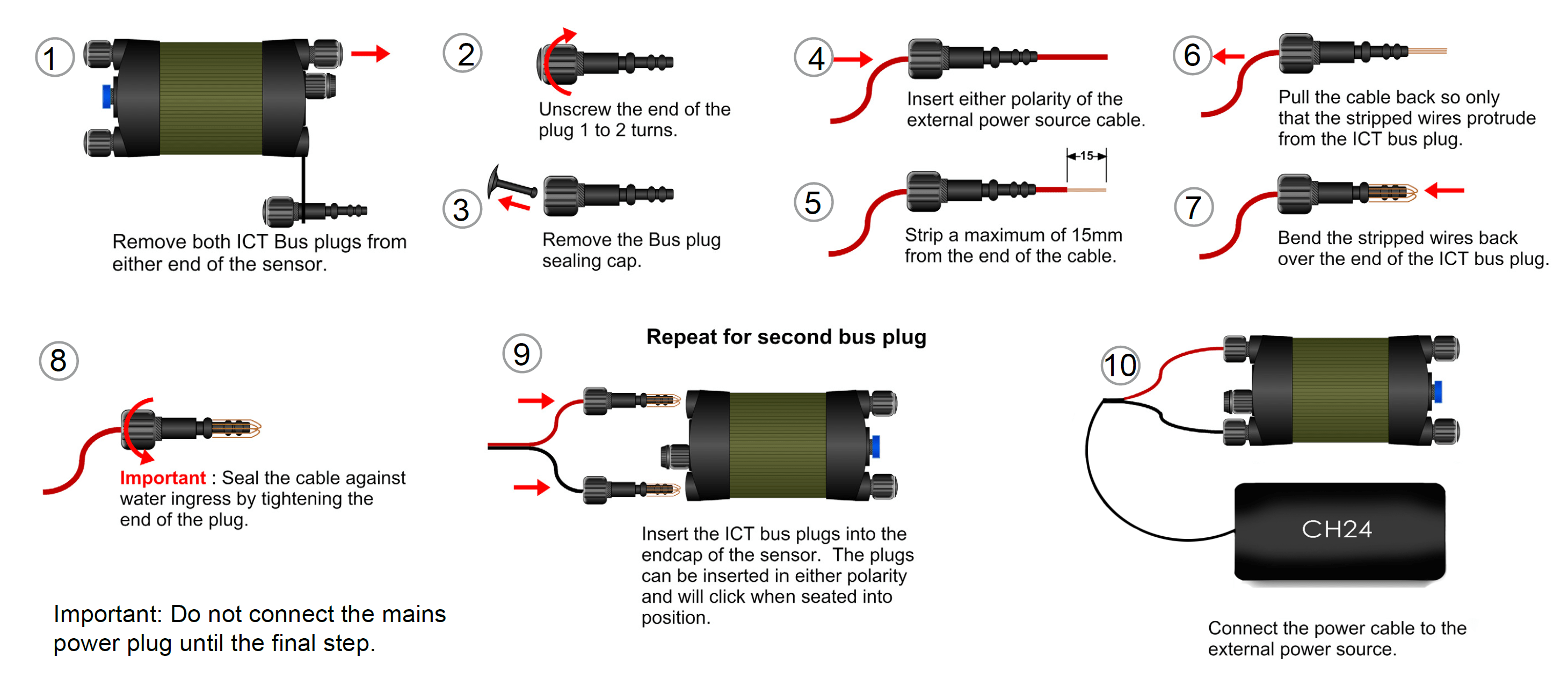 CH24 instructions for connection to instruments